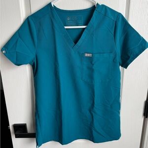 Figs XS Tall Jogger bottoms and XS top - PACIFIC BLUE